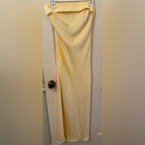 Yellow Strapless Dress